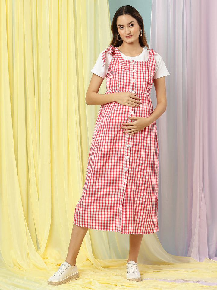 Feeding Midi Dress Gingham