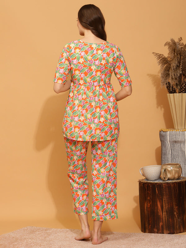 For Pregnant Women Pregnancy Breast Feeding Pajamas Suits 3 PCs/Set Printed  Maternity Nursing Sleepwear Breastfeeding Nightwear - AliExpress