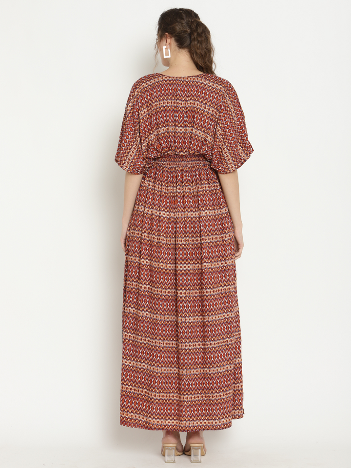 Moroccan Maternity & Nursing Kaftan Maxi Dress