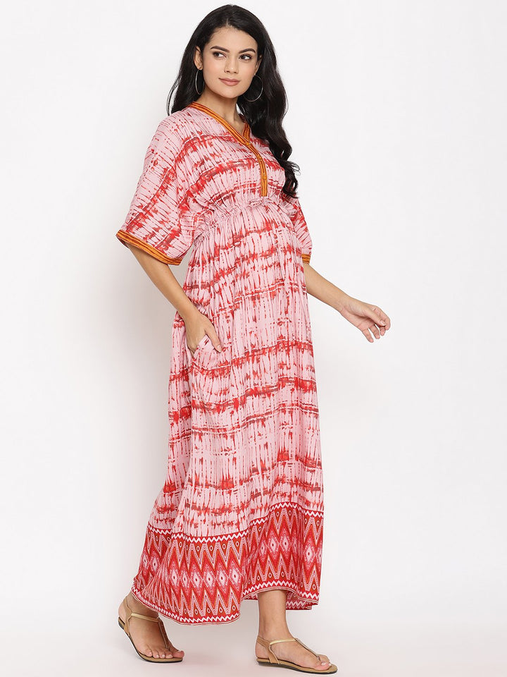 Tribal Print Maternity Kaftan