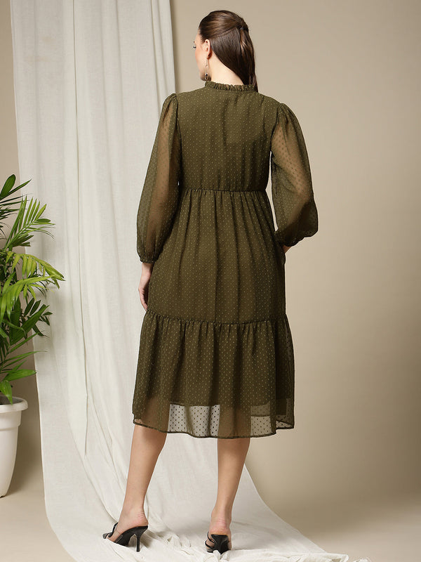 Maternity Swiss Dot Tiered Dress
