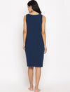 Maternity Nightie & Robe Set- Indigo Blue