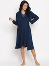 Maternity Nightie & Robe Set- Indigo Blue