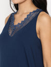 Maternity Nightie Dress- Indigo Blue
