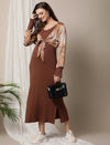 2pc. Maternity Ribbed Knit Maxi Dress
