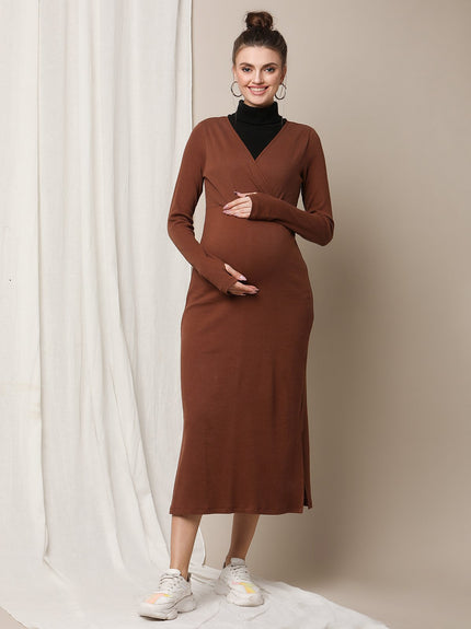Maternity Rib-Knit Dress