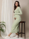 Comfortable Rib Knit Maternity Dress