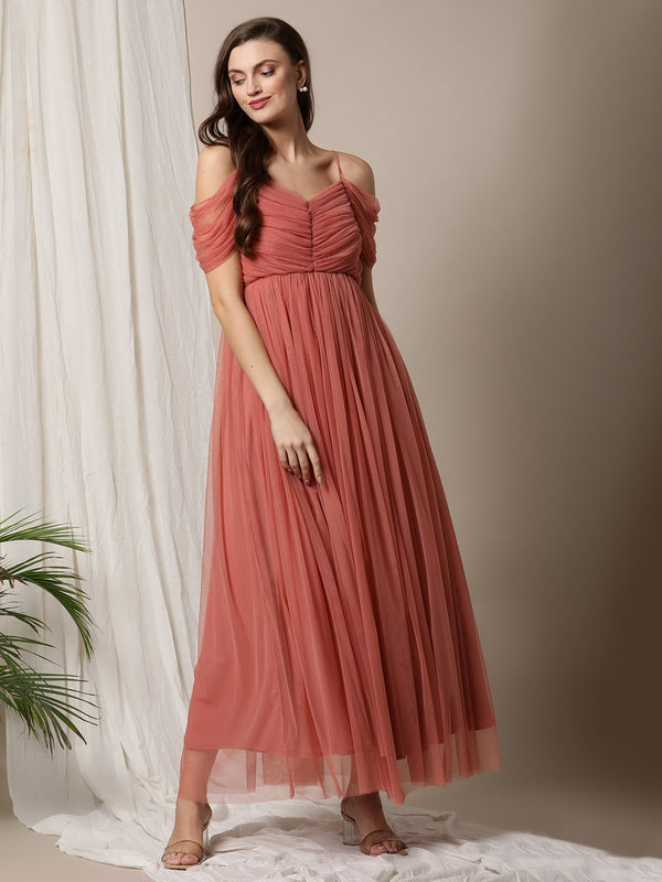 Georgette and Net Photoshoot Gown