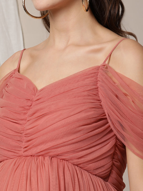 empire waist maternity photoshoot gown