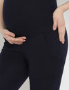 High-rise Maternity Leggings with Slit- Blue/Purple