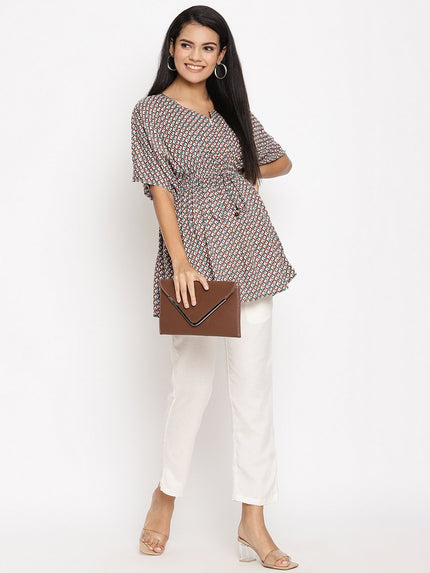 Cotton Linen Maternity Pants- White