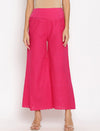 Maternity Cotton Palazzo Pants- Pink