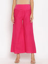 Maternity Cotton Palazzo Pants- Pink