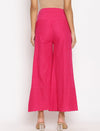 Maternity Cotton Palazzo Pants- Pink
