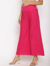 Maternity Cotton Palazzo Pants- Pink