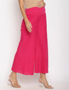 Maternity Cotton Palazzo Pants- Pink