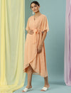Maternity Asymmetrical High Low Dress- Peach