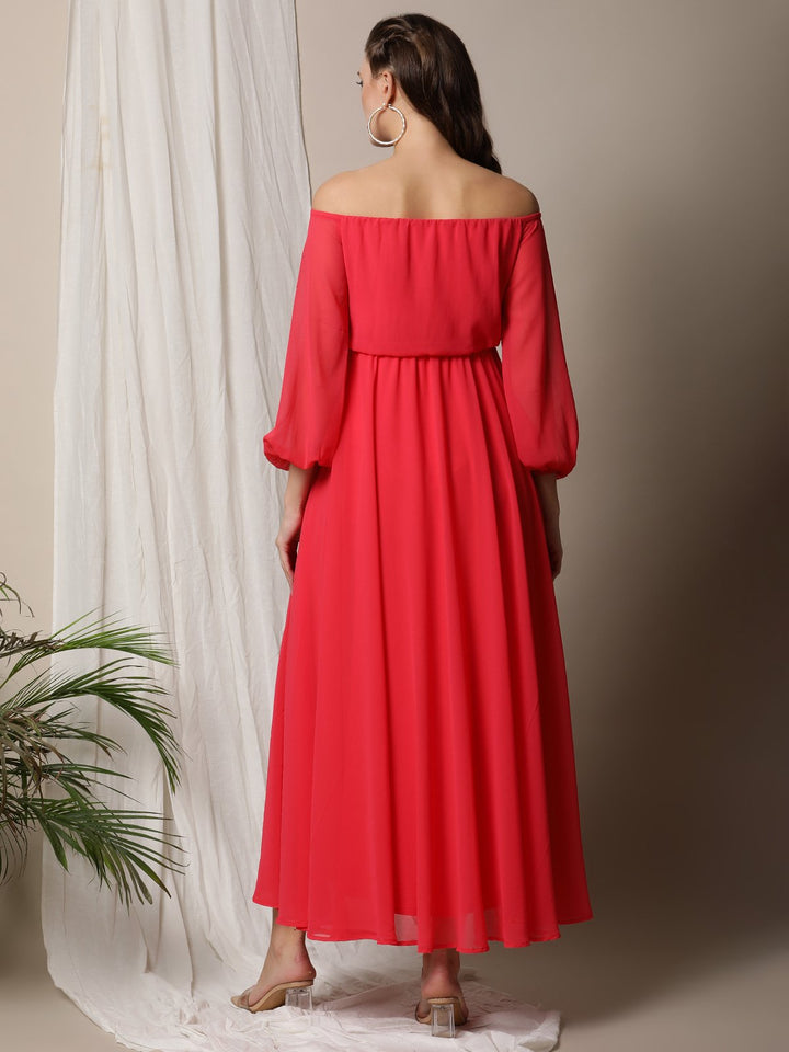 Nursing Off-the-Shoulder Maxi Dress