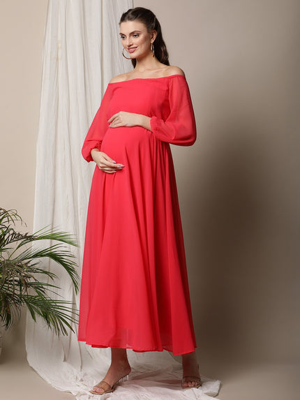 Off Shoulder Baby Shower Dress