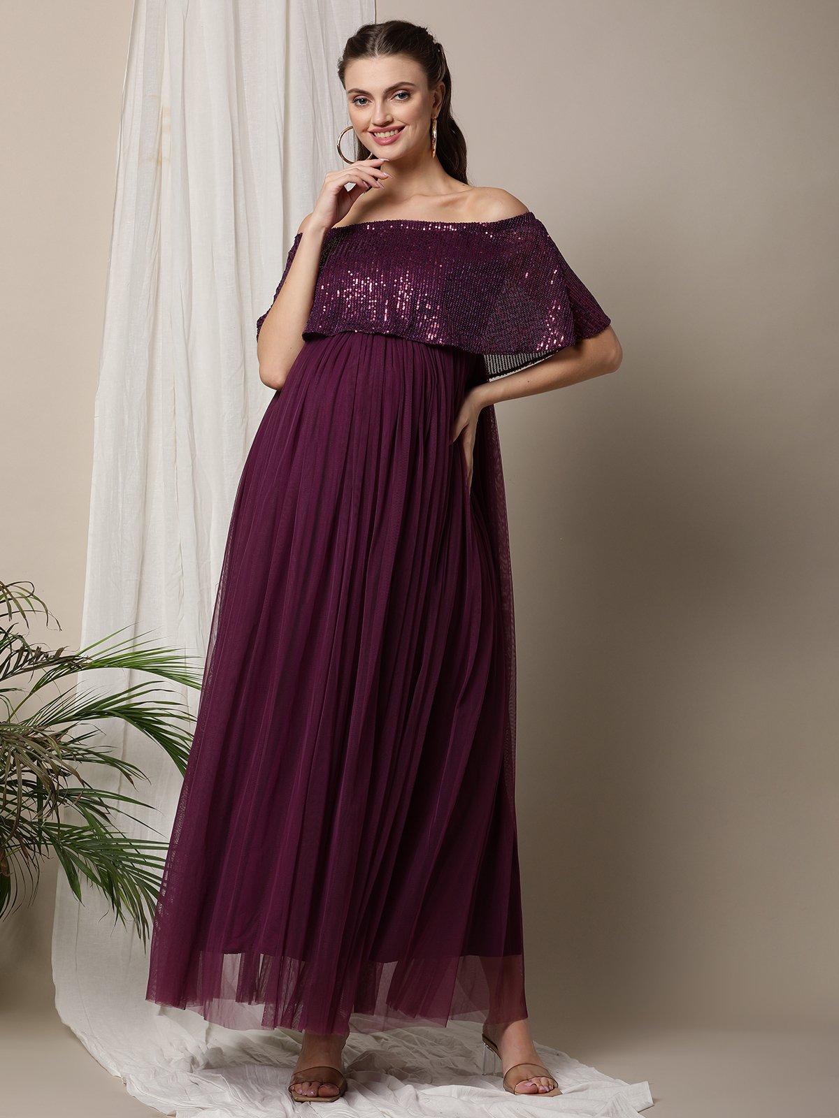 Sequined Maternity Photoshoot Gown Sequined Maternity Photoshoot Gown