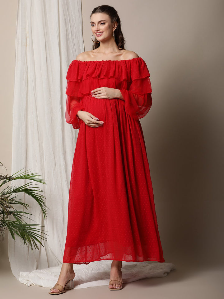 Red Maternity Dress
