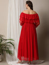 2 tier ruffles maternity gown