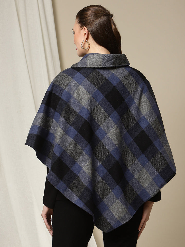 Maternity Plaid Poncho