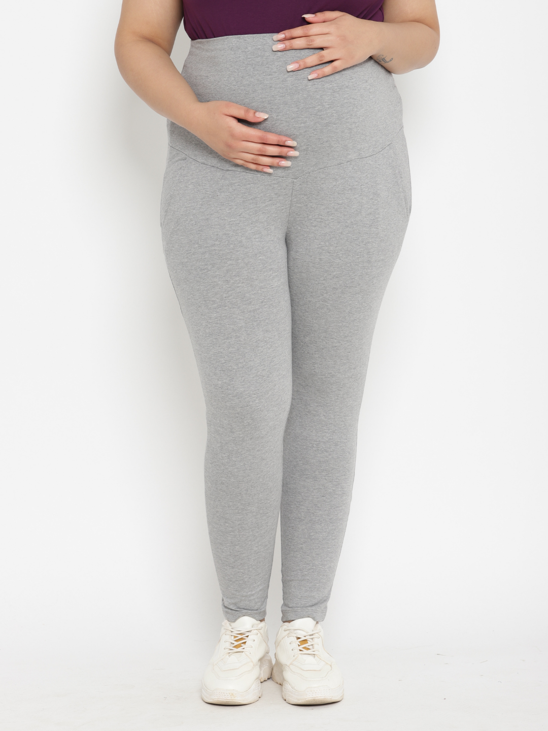 Buy Maternity Plus Size Leggings - Grey