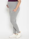 Cotton Maternity Leggings- Grey