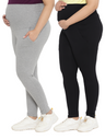 2pc. Plus-size Maternity Overbelly Leggings