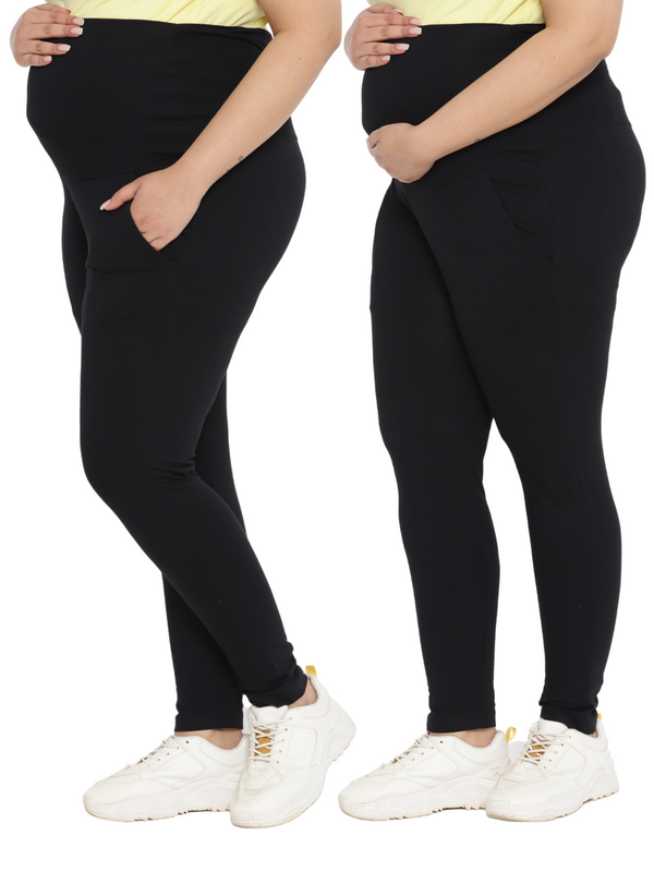 2pc. Plus-size Maternity Leggings