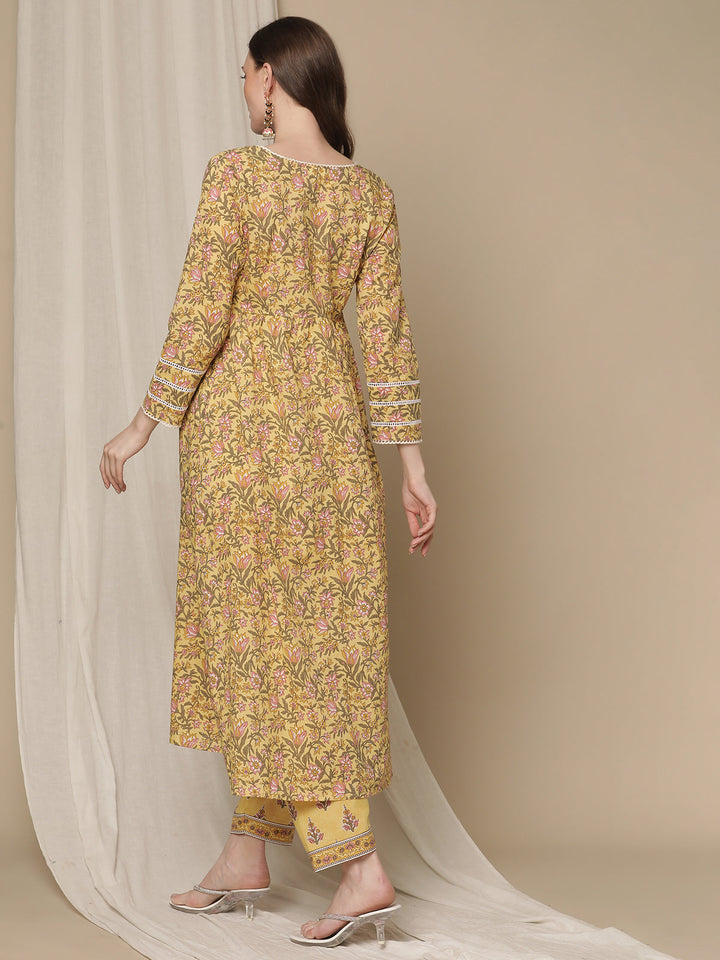 3pc. Maternity Printed Cotton Kurta Set