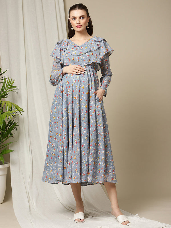 Maternity Printed Long Frock