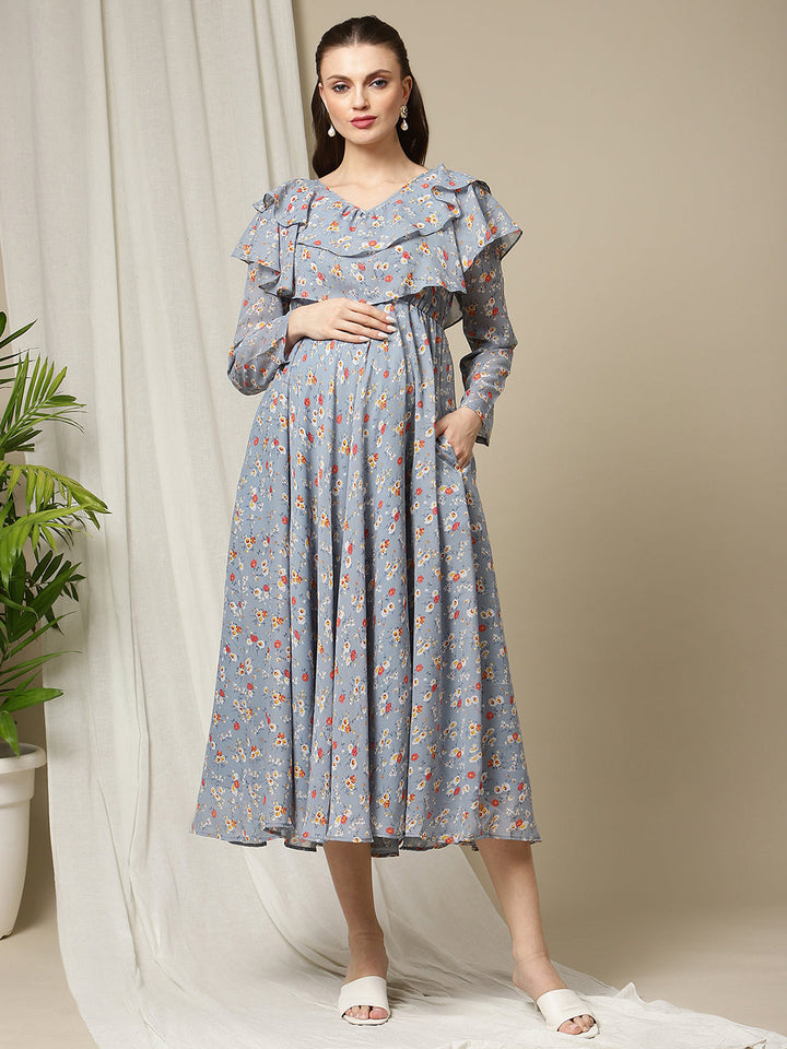 Maternity Printed Long Frock