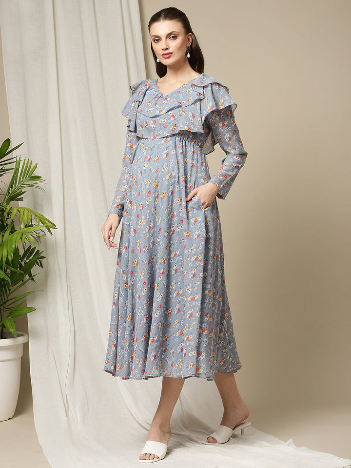 Maternity Printed Long Frock