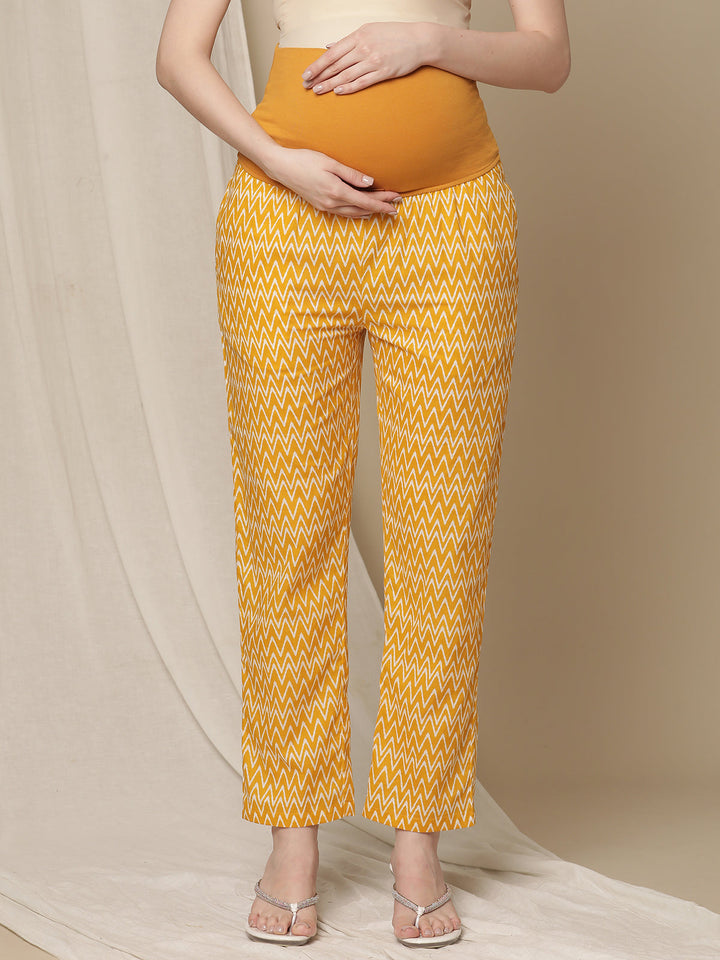 3pc. Maternity Printed Cotton Kurta Set