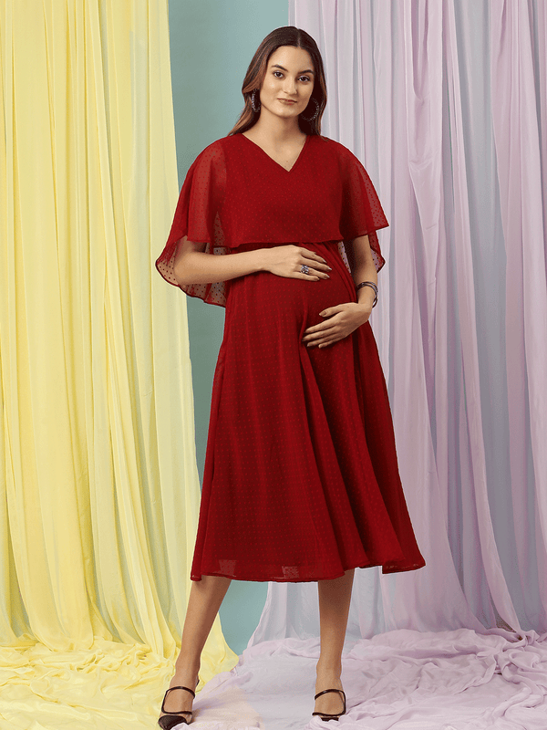 Red Cape Feeding Dress