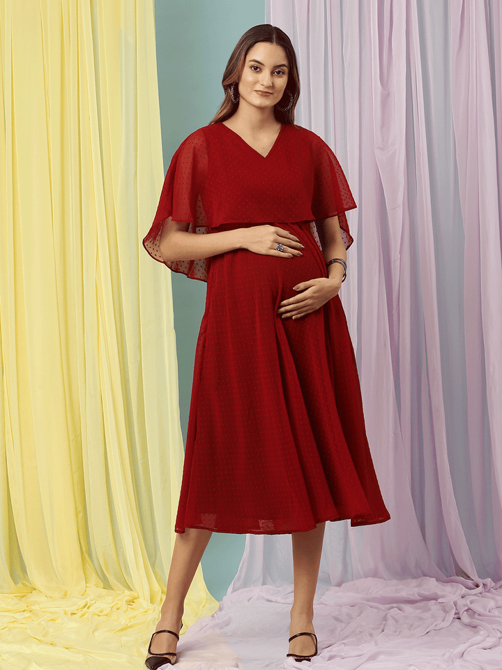 Red Cape Feeding Dress