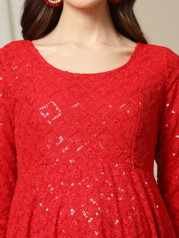 3pc. Maternity Red Suit Set