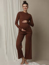2pc. Maternity Lounge PJ Set- Brown