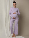 2pc. Maternity Lounge PJ Set- Purple