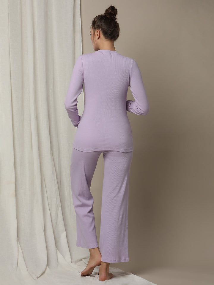 2pc. Maternity Rib-Knit PJ Set