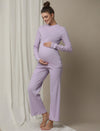 2pc. Maternity Lounge PJ Set- Purple