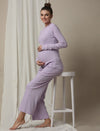 2pc. Maternity Lounge PJ Set- Purple