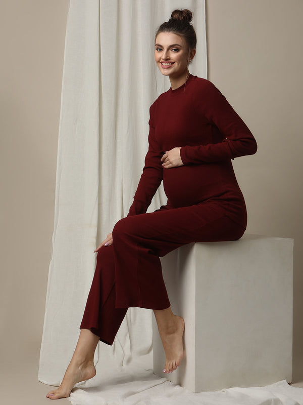 2pc. Maternity Rib-Knit PJ Set