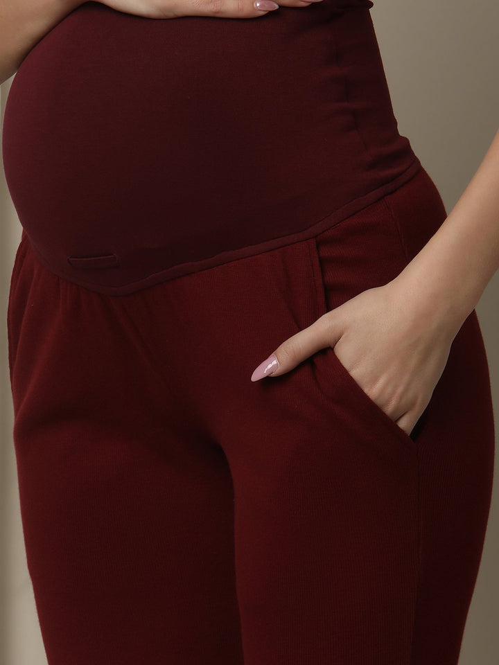 2pc. Maternity Rib-Knit PJ Set