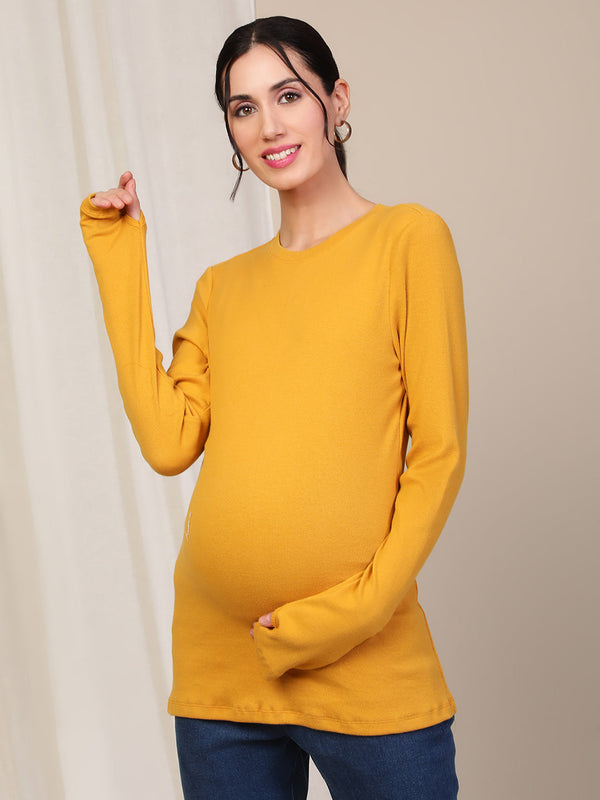 Maternity Rib long Sleeve T-shirt