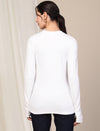 Maternity Rib Knit T-Shirt- White