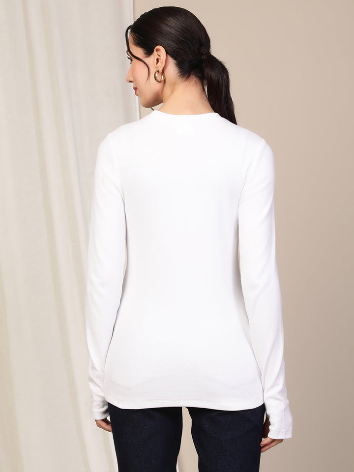 Maternity Rib T-shirt - White