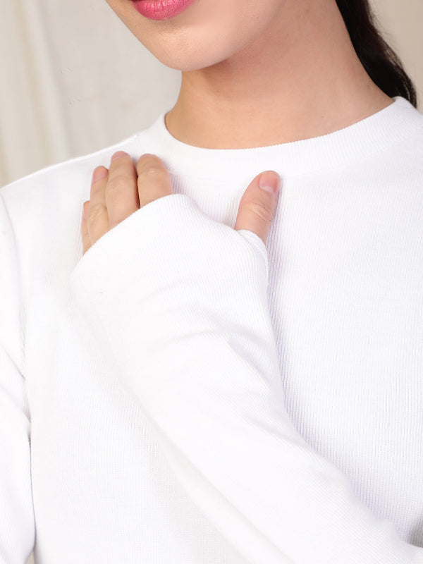 Maternity Rib T-shirt - White